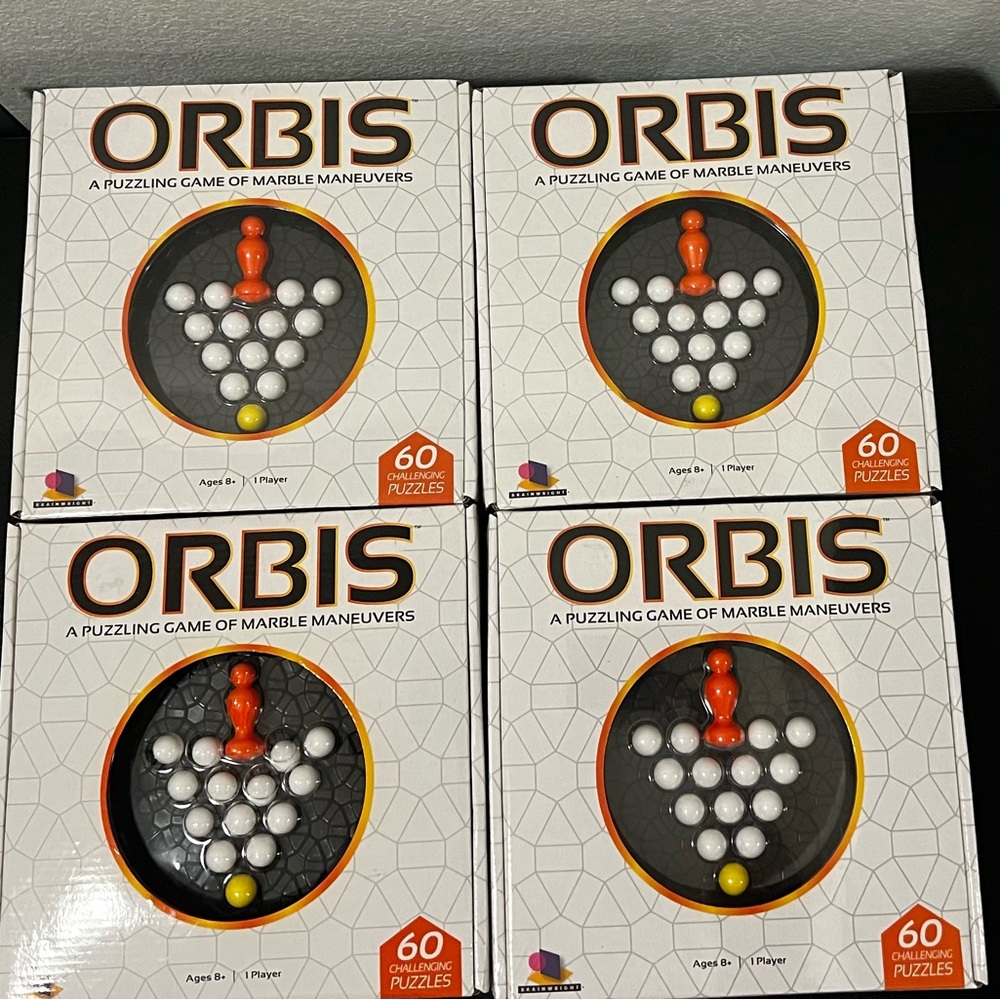 Marble Maneuver Puzzle Game - White and Orange